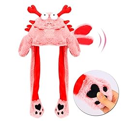 Hopearl Crab Hat with Ears Moving Jumping Pop Up