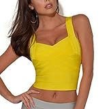 iFashion Womens Rayon Strap Vest Elastic Bandage Bodycon Tops