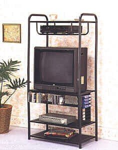Amazon.com: Black Metal Entertainment Center with CD Rack: Kitchen & Dining