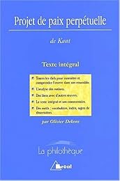 " Projet de paix perpétuelle", Emmanuel Kant