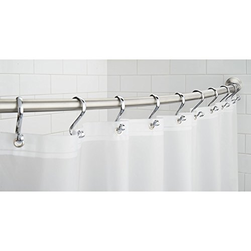 iDesign 78970RB21 Curved Metal Shower Curtain Rod, Adjustable