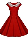 Miusol® Women's Classy Vintage Audrey Hepburn Style 1940's Rockabilly Evening Dress