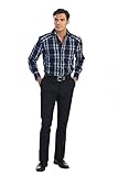 Studio 10 by Gioberti Mens Slim Fit Flat Front Dress Pants