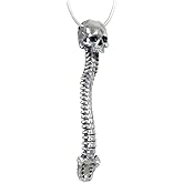 Skull Vertebrae Skull and Bone Pendant Metal Jewelry for Necklace