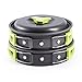 Cozime Camping Cookware Mess kit-8pics Cookset Lightweight Compact Durable Pot Pan Bowls Foldable Spork Nylon Bag for Boy Scouts