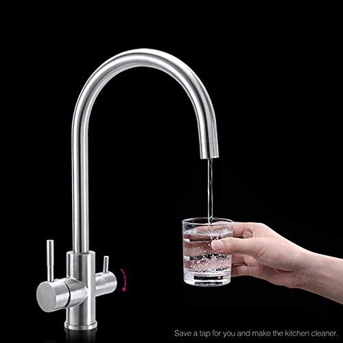 Grifo de cocina 3 vias acero inoxidable | Inoxidable