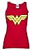 Wonder Woman Logo Ladies Tank Top, Red (Medium)
