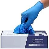 PRAIMA Powder Free Nitrile Gloves Small Blue 100 Count Food Grade
