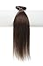 Emosa 7Pcs 70g 100% Real Full Head Remy Clip In Human Hair Extensions #4 Medium Brown Silky Soft