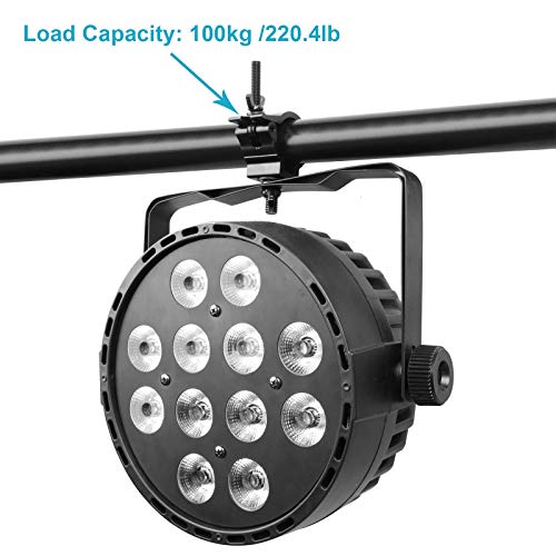 10 Pack Clamps Fit 35-40mm OD Pipe 1.38-1.58 Inch DJ Lighting Mount Quick Lock Duty 220 Lbs Aluminum Alloy 6061