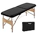 Uenjoy Massage Bed 72'' Professional Folding Massage Table 2 Fold, Basic & Portable, Black