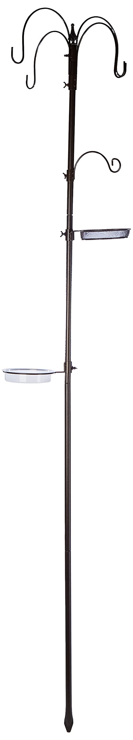 Walter Harrison's Deluxe Wild Bird Feeder Pole Bird Feeding Station Food and Water With Six Feeding Areas