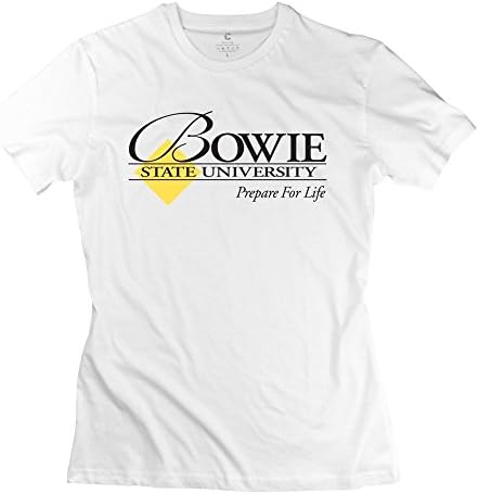 Cheap No Minimum Customized Women Bowie State University Logo Shirt Small White