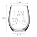 HESHS Wine Glass 39 + One Middle Finger 40th Wine Glass for Men Women, Funny Stemless Wine Glass for Friend Wine Lover Turning 40 Perfect Party Decoration Big Capacity Better Sober Up 15Oz