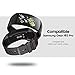 NotoCity Compatible Band Solft Silicone Gear Fit2 Watch Strap Fit2 Pro Smartwatch Bands Man Women (Black/grey, Small)
