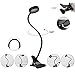 Amsuns Small Grow Lights for Indoor Plants,Clip/USB/Mini/Desk Plant Light with Timer Function Spectrum,Adjustable Single Head Led Lamp for Vegetable/Succulent/Herb/Seedlings/Greenhouse/Garden