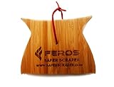 FEROS Safer Scraper Mini - Wood BBQ Wooden Grill Cleaner - Small Version - Cleans Top AND BETWEEN Barbecue Grates. Use To Oil & Clean Barbeque. Sustainable Replacement For Wire Bristle Brush