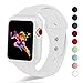 KEASDN Compatible with Apple Watch Band with Case 38mm 42mm, Silicone Sport iWatch Strap Band with Shock-Proof Case Compatible with Apple Watch Series 3/2/1