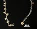 Women Sexy Sequins Choker Necklace Short Star Pendant Jewelry Chains (Gold color)