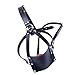 Leather Mask Restraint Y Shape Head Harness Belt Lockable Gag Adjustable Headgear Adult SM Bondage Mouth Gag Mask Fetish Toy Blackthumb 4