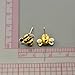 Paialco 925 Sterling Silver Cute Bumblebee Earring Studs Black and Yellow Enamel