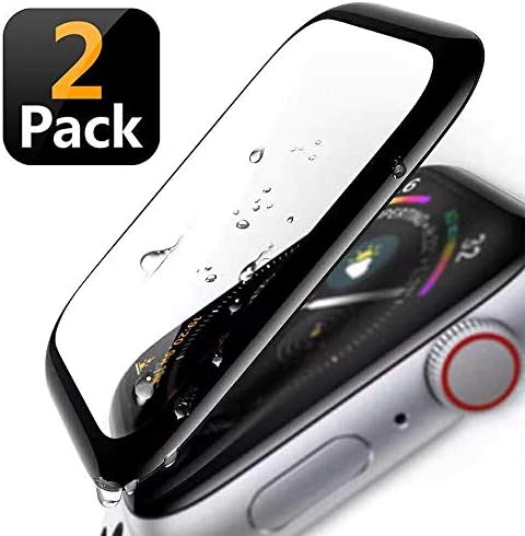 [2 - Pack] Apple Watch Screen Protector 38mm, Tempered Glass Screen Protector, Anti-Scratch Resistant Full Adhesive Coverage Scratch-Proof Screen Film Compatible iWatch 38mm Series 1/2/3