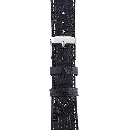 MARGE PLUS Compatible with Apple Watch Band Genuine Leather Watch Strap Compatible with iWatch Series 3 Series 2 Series 1, 38mm Black