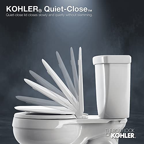 KOHLER K463647 Cachet Elongated, GripTight Bumpers, QuietClose