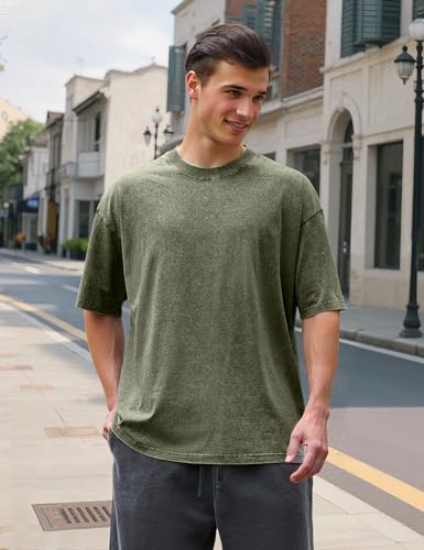 VIOPY 3 Camisetas Vintage de Verano para Hombre Playera Básica Oversize de Manga Corta Cómoda Unisex