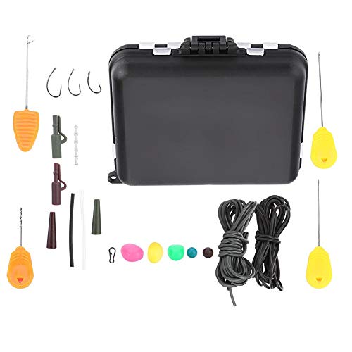 Alomejor Karpfen Angelgeräte Set Angeln Werkzeug Box Set mit Gewichte Clips Köder Nadeln Haken Swivel Rig Kit für… – Bild 3