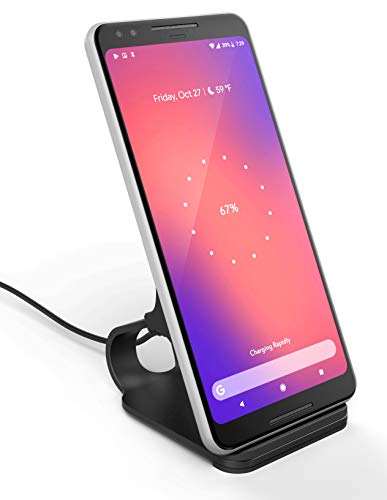 Encased Wireless Charger Google Pixel 3 / Pixel 3 XL Charging Stand, Qi Fast Charge Enabled Phone Power Station (USB Adapter Sold Separately) Black