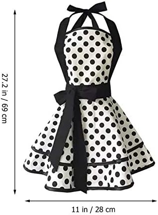 Amazon Co Jp エプロン 水玉 フリル かわいい おしゃれ カワイイ オシャレ 料理教室 レディース 女性 ドット柄 服 ファッション小物