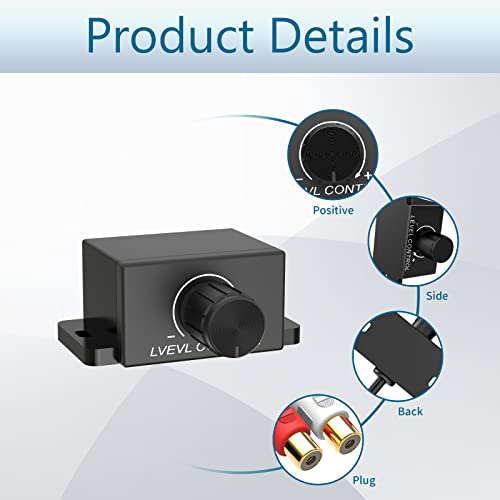 CHELINK Universal Car RCA Remote Amplifier Level Controller RCA Bass