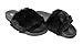 Kali Footwear Women's Flip Flop Faux Fur Soft Slide Flat Slipper Limit (Black, 10)