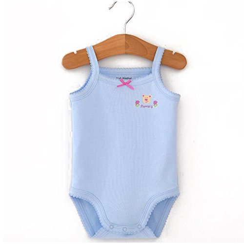 Infants Baby Girls Sleeveless Onseies Tank Top 100% Cotton Baby Bodysuit Pack of Cardigan Onsies for Infants (12-18 Months)