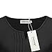 Plus Size Tops,Ouncuty V Neck Knitted Tunic Blouse Short Sleeve Black Tunics XXL