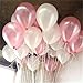 PartyWoo Pink Balloons, 100 pcs 10 Inch Balloon Pack of Pink Balloons, Cream Balloons, Girls Party Decorations, Girls Baby Shower Decorations for Girl Baby Shower, Disney Princess Party