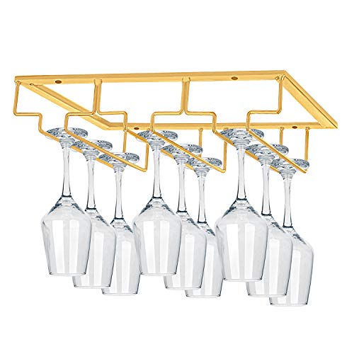 MOCOUM Wine Glasses Rack Under Stemware Rack, Wine Glass Hanger