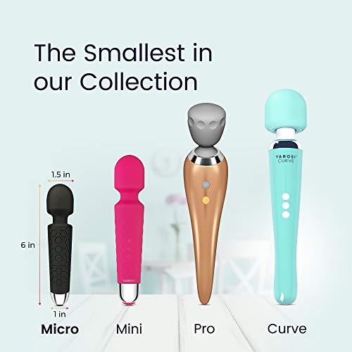 Micro Wand Massager by Yarosi - The Smallest & Strongest Cordless Handheld Massage - Powerful Vibrating Power - Best for Travel - Magic Stress Away - Perfect on Back, Legs Hand Pains & Sports Recovery - Thumbnail 7