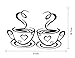 Decaltor Dual Coffee Cup Pattern Sticker Wall Decals Home Art Decor Size 12'' ×7