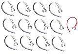 12 Pack of Samsung Hm1900 Hm 1900 Clear Compatible Replacement Ear Hooks & 1 Raspberry Hook
