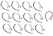 12 Pack of Samsung Hm1900 Hm 1900 Clear Compatible Replacement Ear Hooks & 1 Raspberry Hook
