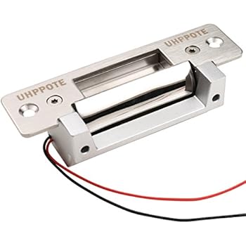 UHPPOTE ANSI Standard Heavy Duty Electric Door Strike Lock Fail-Secure or Fail-Safe Adjustable for Access Control Cylindrical Locksets (Input Voltage 12VDC)