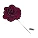 Men's Handmade Flower Lapel Pin Brooch Boutonniere Stick Burgundy Wedding Tuxedo Corsage Suit ciciTree