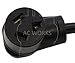 AC WORKS 30 Amp 4-Prong Dryer Wall Outlet Adapter (To 3-Prong 30A Dryer Plug)