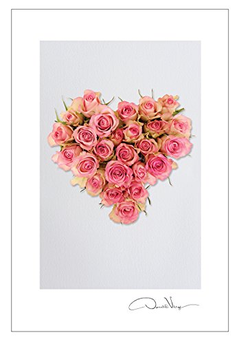 Love - Flower Heart Postcard Prints. Fathers Day. 4x6, 2 Each of 5. Heart Series. Unique Birthday, Christmas & Valentines Day Gifts. Best Quality Gifts for Men, Women & Kids. Great for Mother's Day.