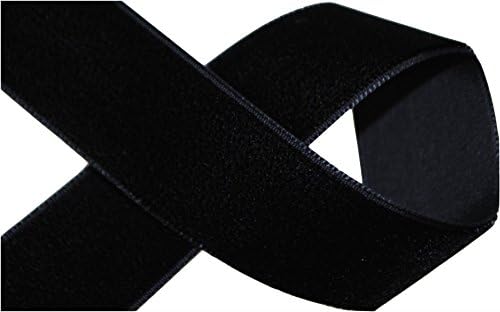 1" Black Nylon Velvet Ribbon (Five Yards)