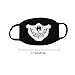 fomei Unisex Cool Luminous Teeth Pattern Cotton Blend Anti Dust Face Mouth Mask for Birthday Party, Halloween, Christmas and Masquerade Ball (5 Pack)