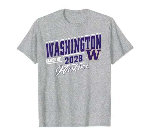 Washington Huskies Class of 2028 Icon Gray T-Shirt