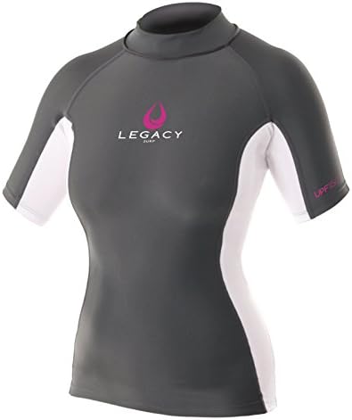 Legacy Ladies Short Sleeve Rash Vest Guard Womens - UPF 50+ Quick Dry Lycra